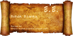 Bohák Bianka névjegykártya