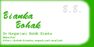 bianka bohak business card