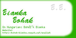 bianka bohak business card